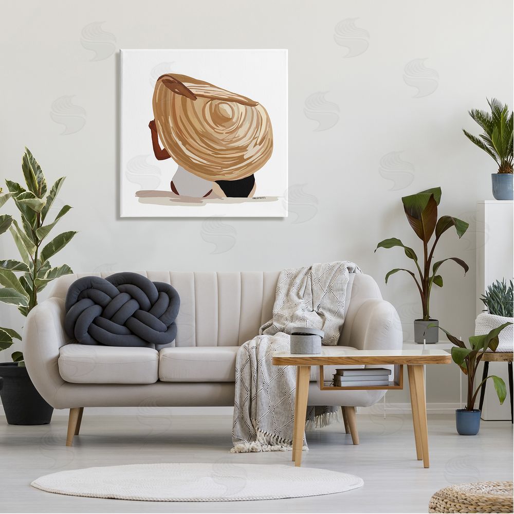 Amelia Noyes Beach Babe Friends Tropical Summer Sun Hat  Canvas Wall Art in Room