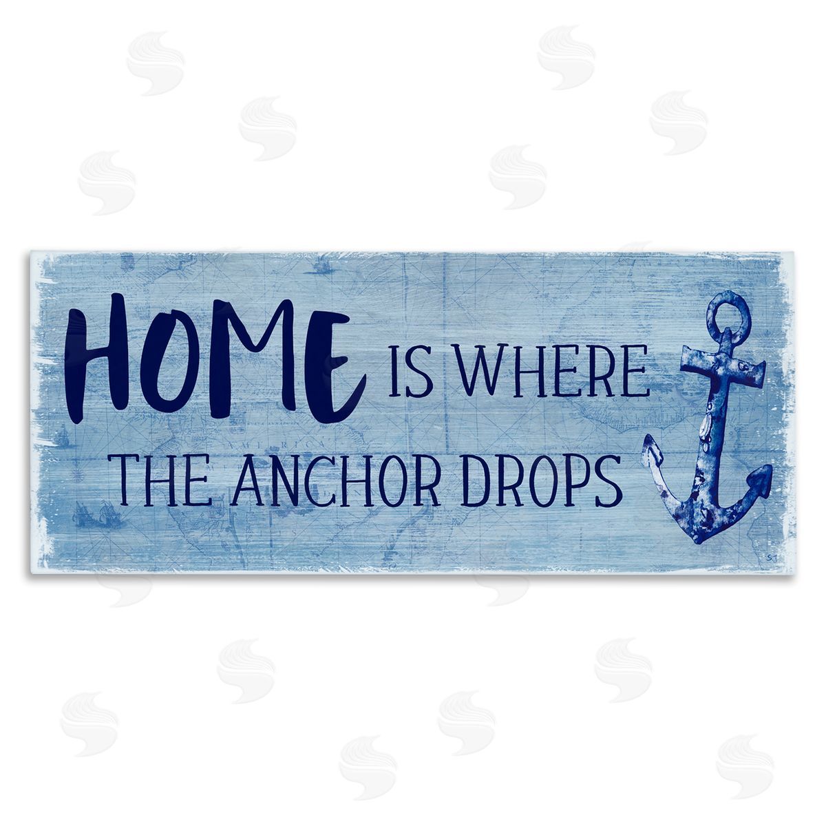 Home Is Where Anchor Drops Canvas Wall Art, Home Decor by Susan Jill