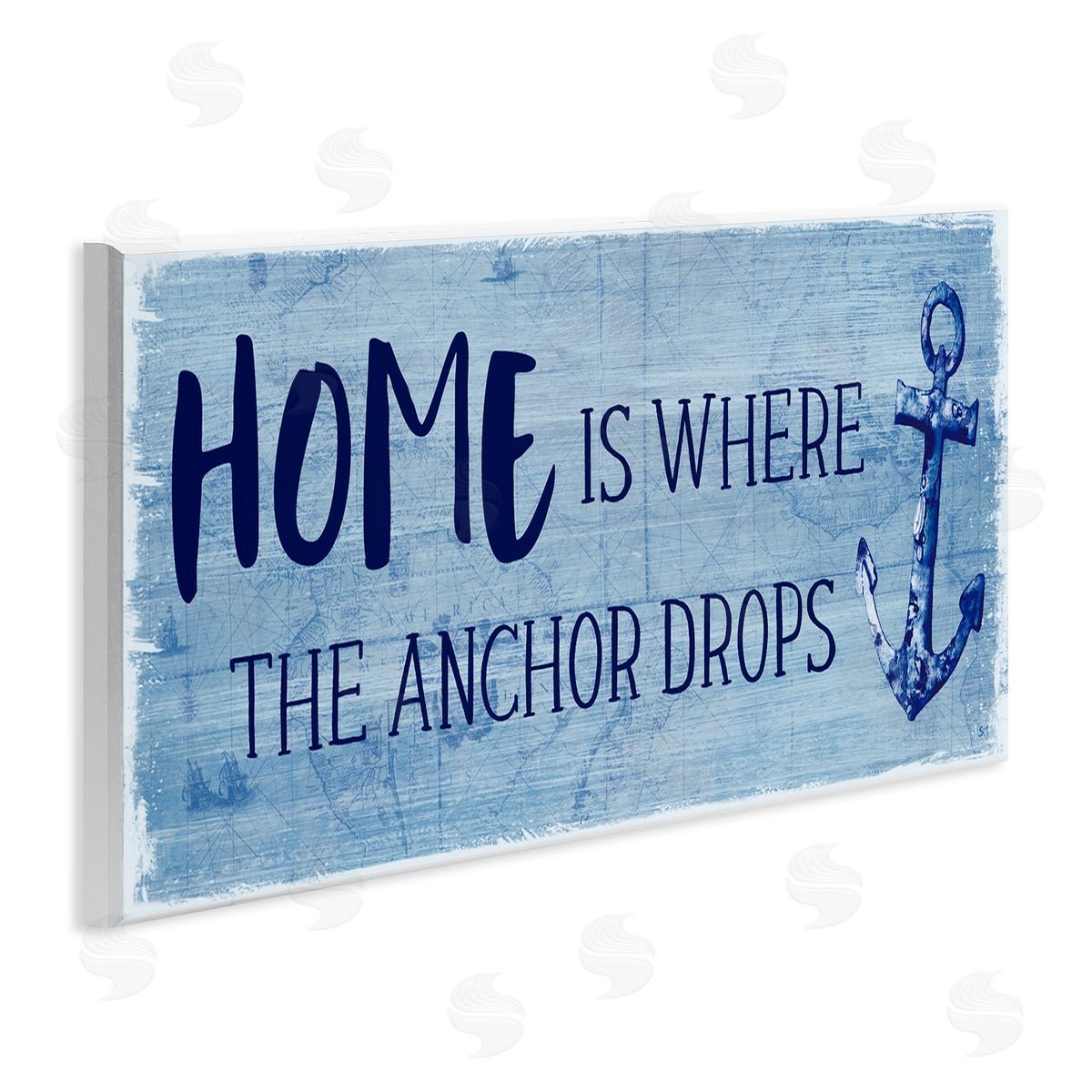 Home Is Where Anchor Drops Wood Plaque Wall Art, Home Decor by Susan Jill