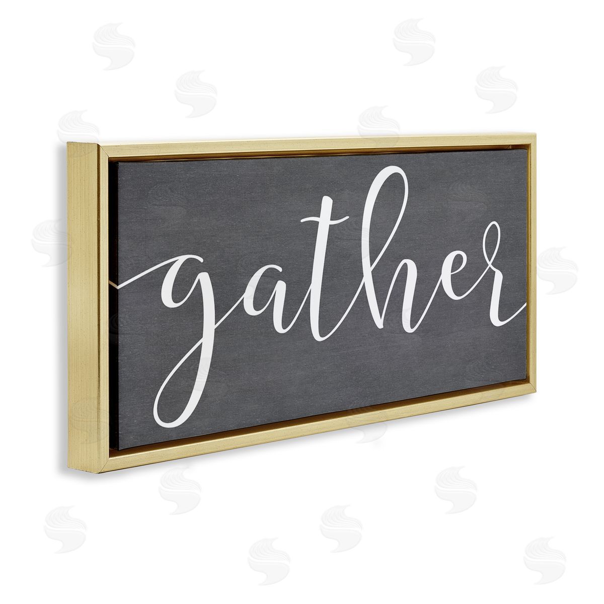 Lettered and Lined Gather Rustic Family Calligraphy Cursive Sign 