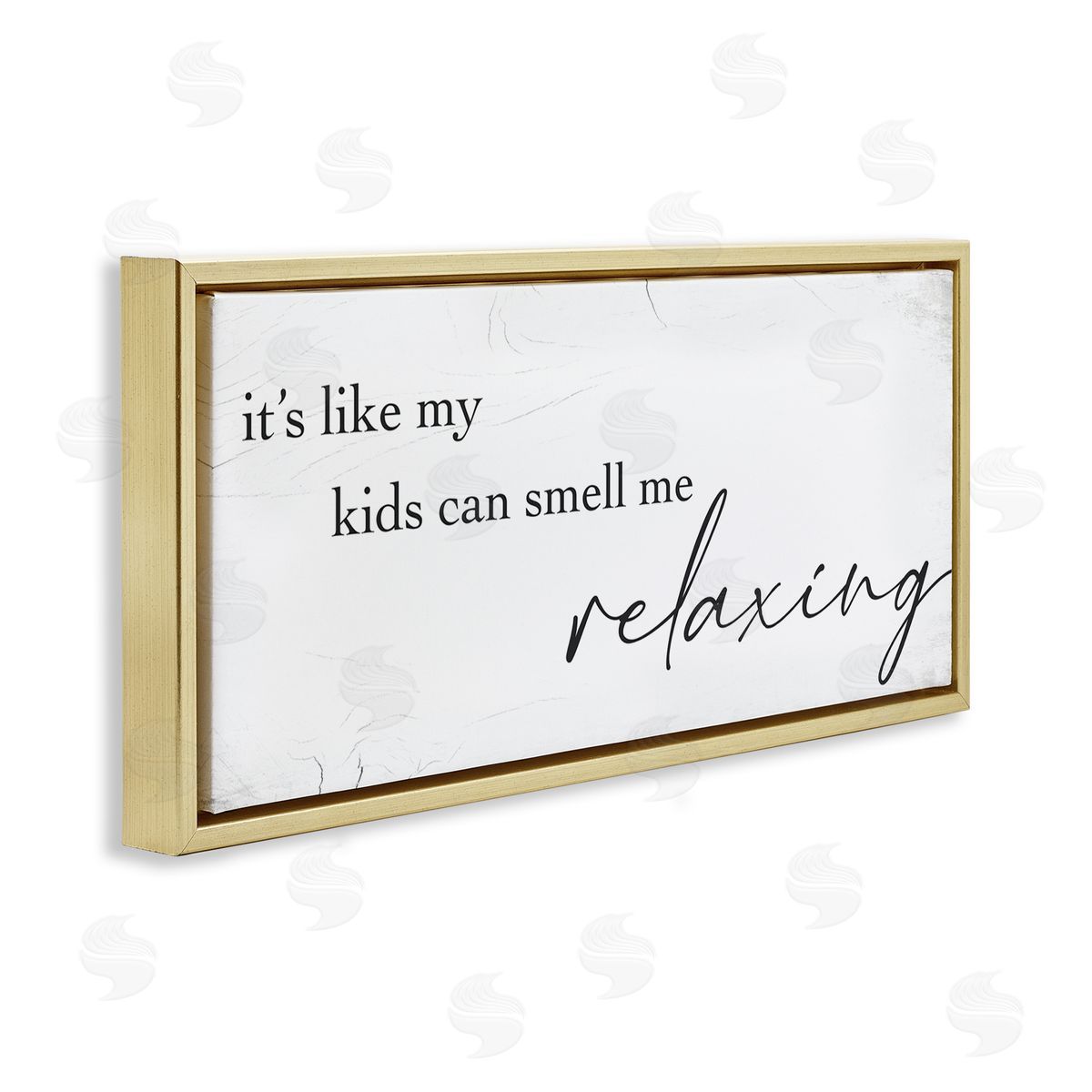 Stupell Studio Funny Parenting Typography Phrase Marbled Pattern 