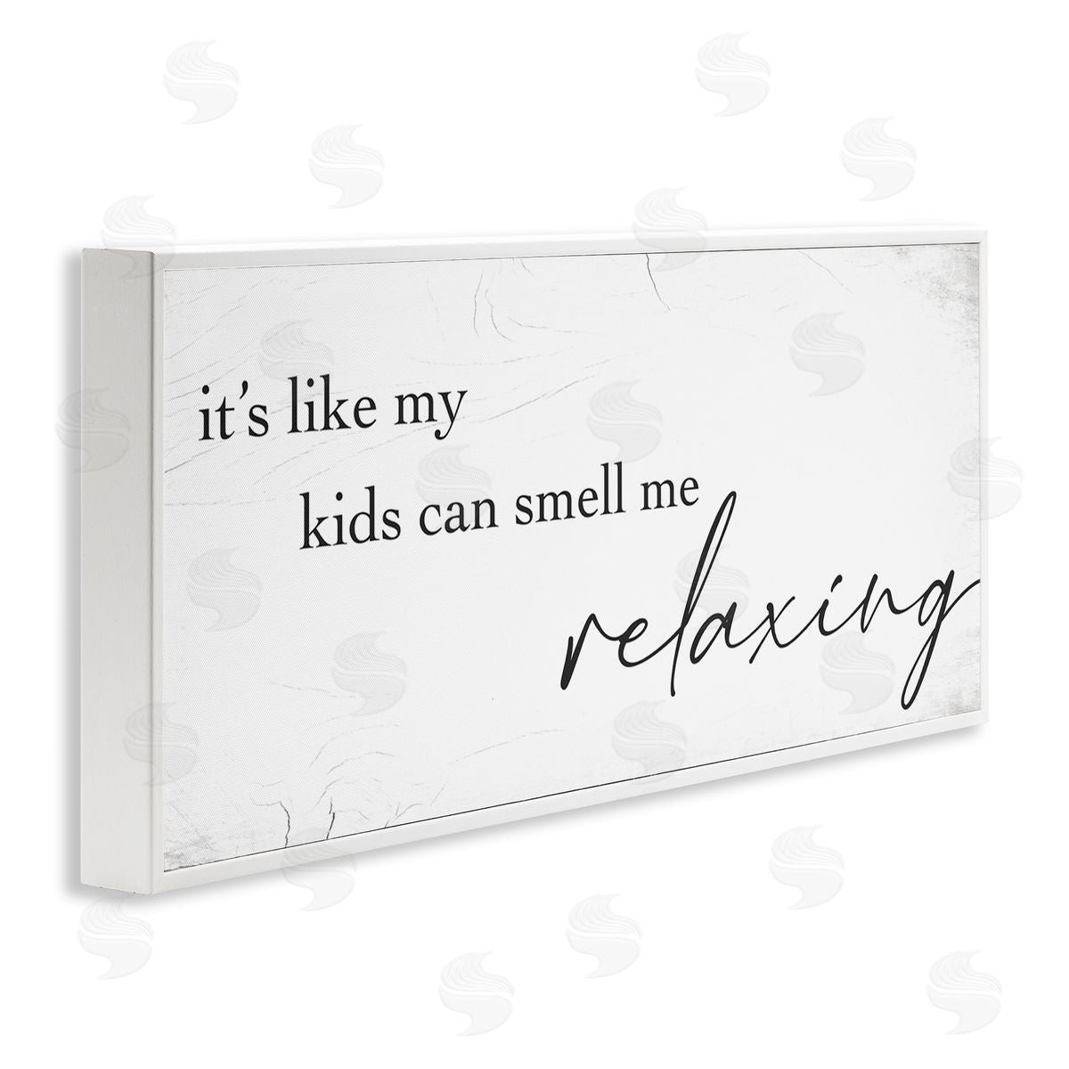 Stupell Studio Funny Parenting Typography Phrase Marbled Pattern 