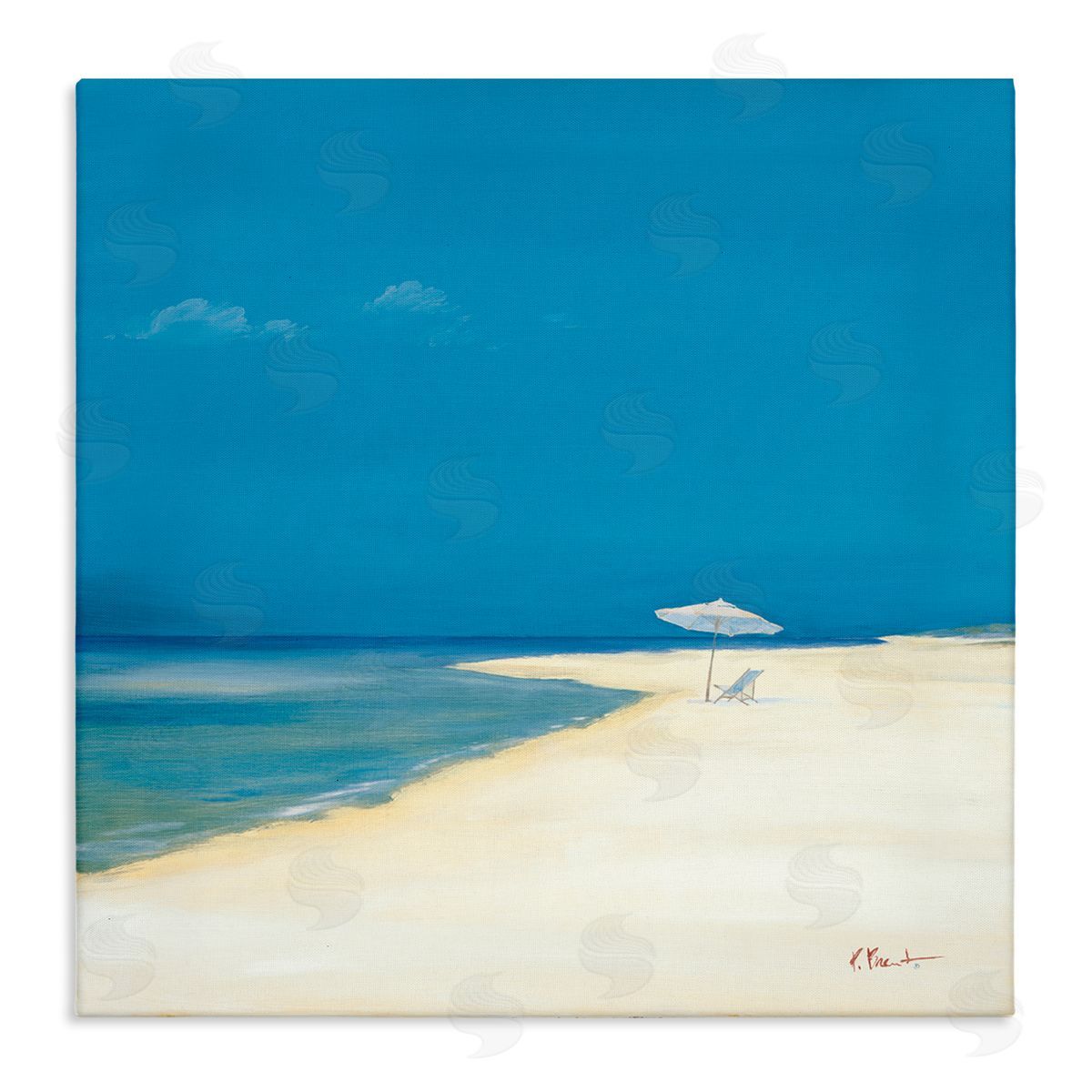 Paul Brent Beach Shoreline Summer Landscape Stretched Canvas Wall Art Print