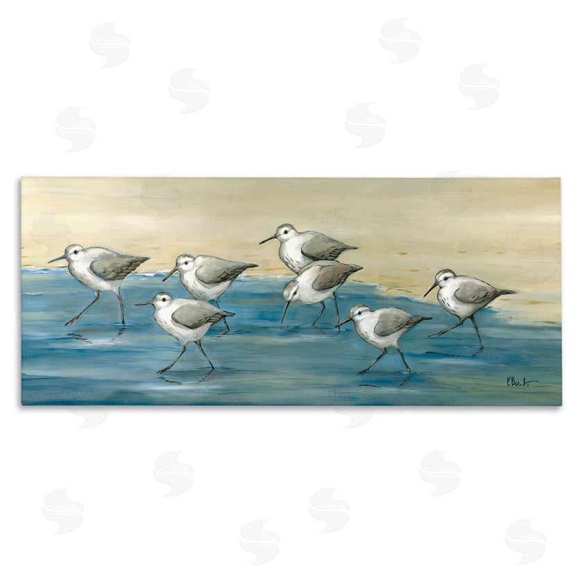 Paul Brent | Sandpiper Bird Flock Beach Shoreline