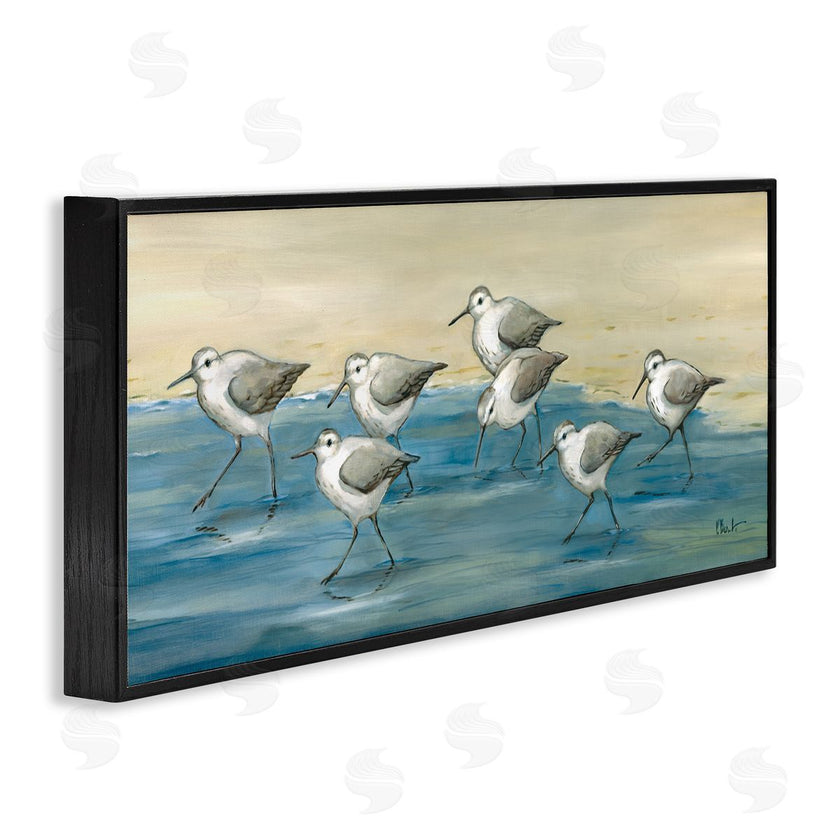 Paul Brent | Sandpiper Bird Flock Beach Shoreline