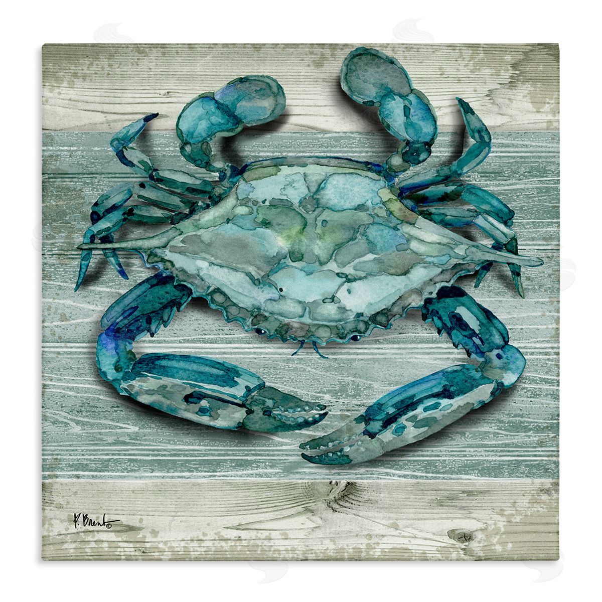 Paul Brent Northpoint Sealife Rustic Crab Stretched Canvas Wall Art Print
