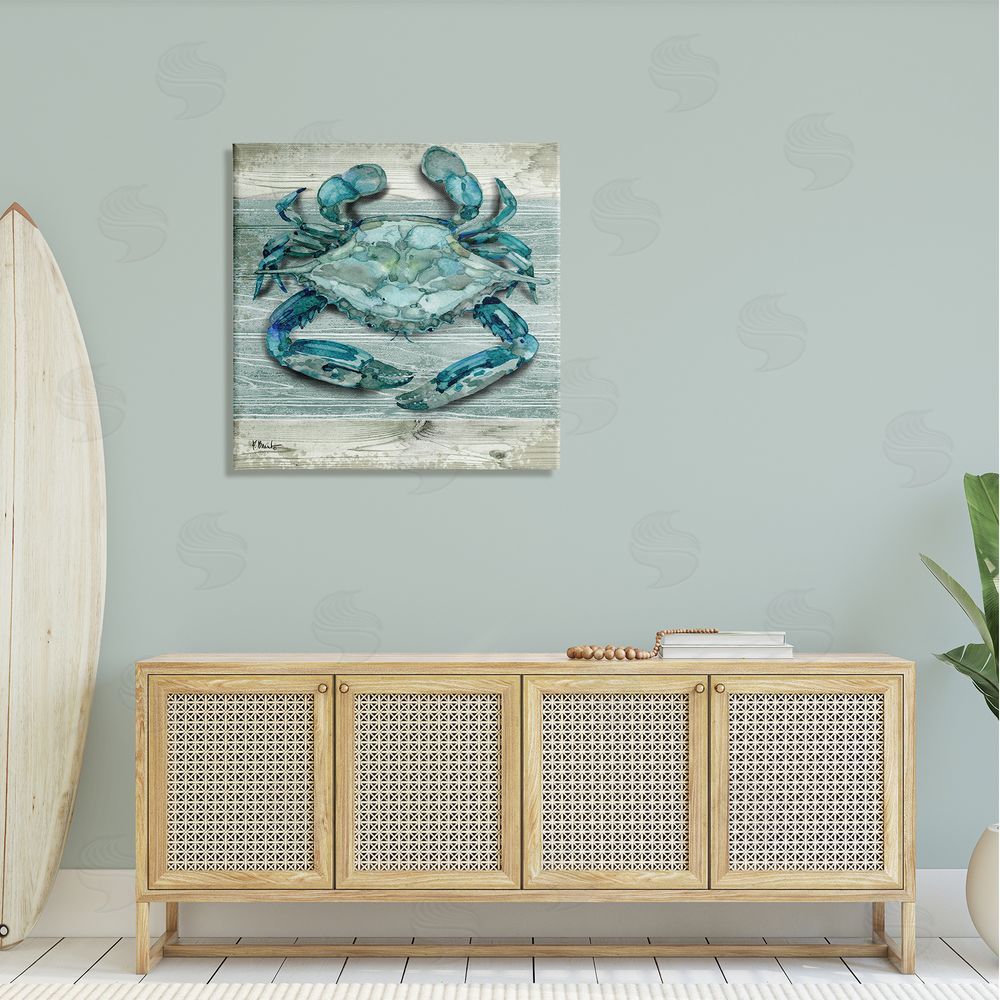 Paul Brent Northpoint Sealife Rustic Crab Canvas Wall Art in Room