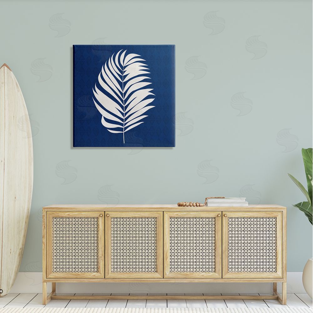 Susan Jill Abstract Plant Leaf Bold Palm Canvas Wall Art in Room