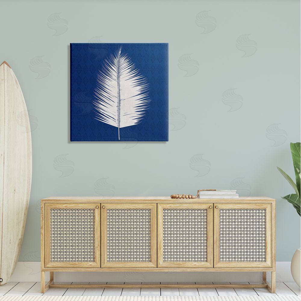 Susan Jill Tropical Palm Leaf Silhouette Canvas Wall Art in Room