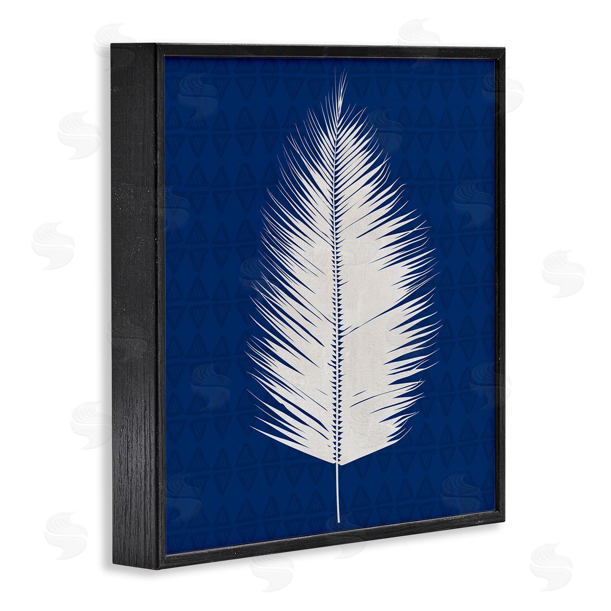 Susan Jill Tropical Palm Leaf Silhouette Black Framed Glicee Wall Art Print