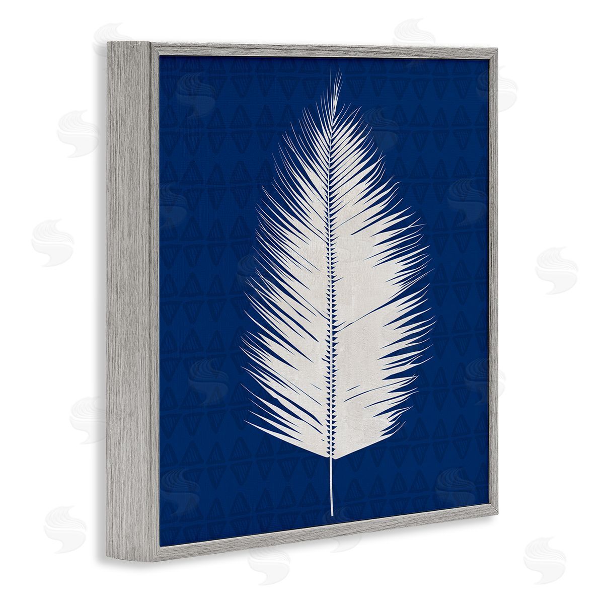 Susan Jill Tropical Palm Leaf Silhouette Gray Framed Glicee Wall Art Print