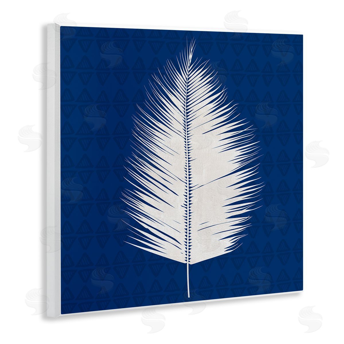 Susan Jill Tropical Palm Leaf Silhouette Wooden Wall Plaque Art Print