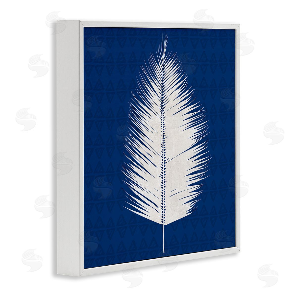 Susan Jill Tropical Palm Leaf Silhouette White Framed Glicee Wall Art Print