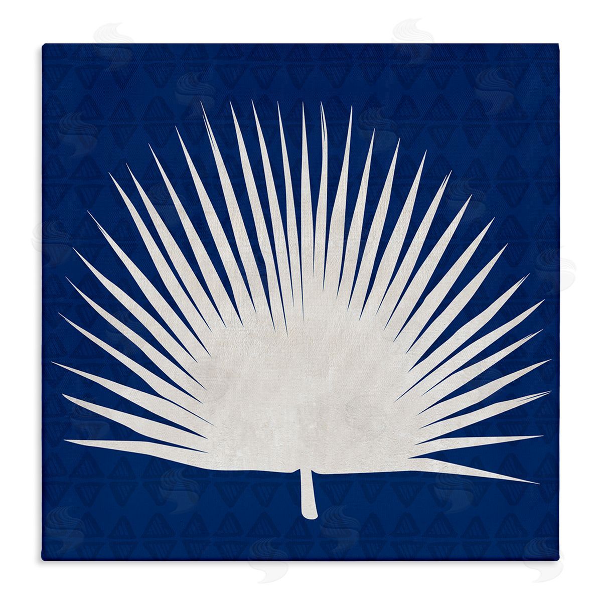 Susan Jill Fan Palm Leaf Silhouette Stretched Canvas Wall Art Print