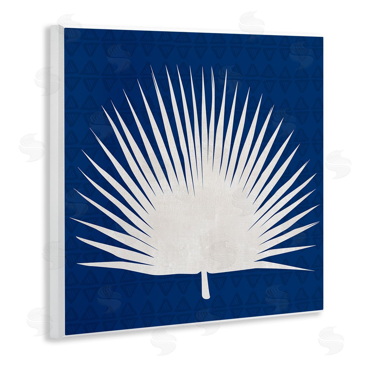 Susan Jill Fan Palm Leaf Silhouette Wooden Wall Plaque Art Print