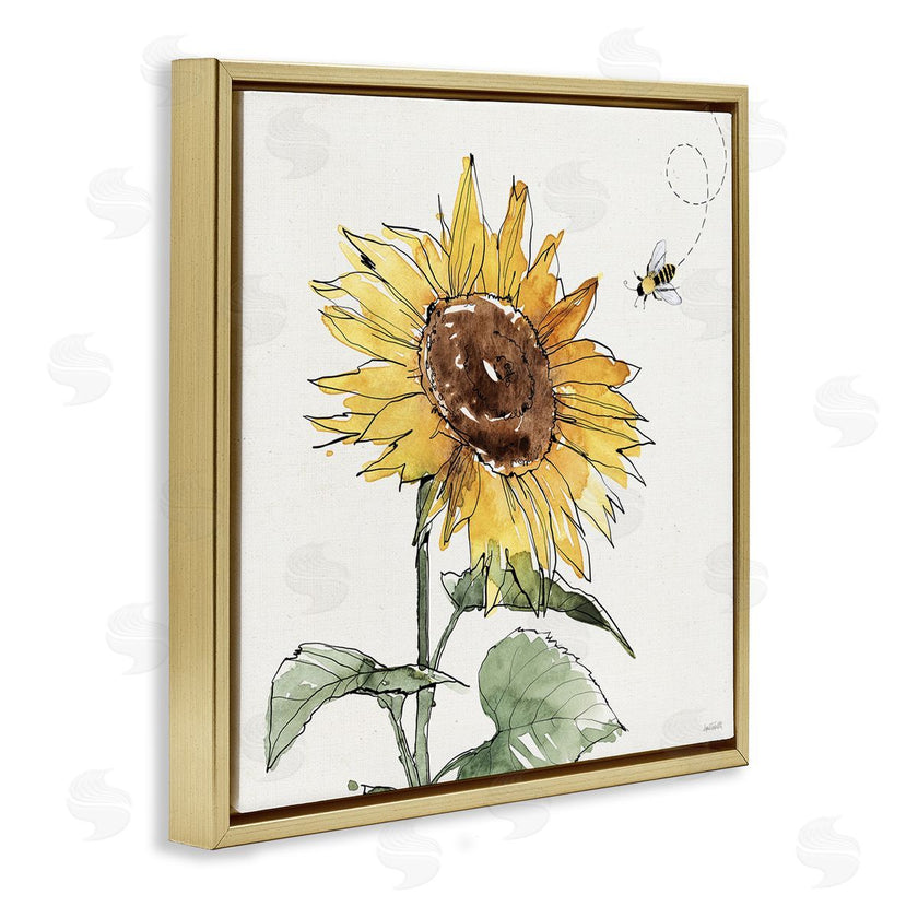 Anne Tavoletti | Cheerful Sunflower Buzzing Bee