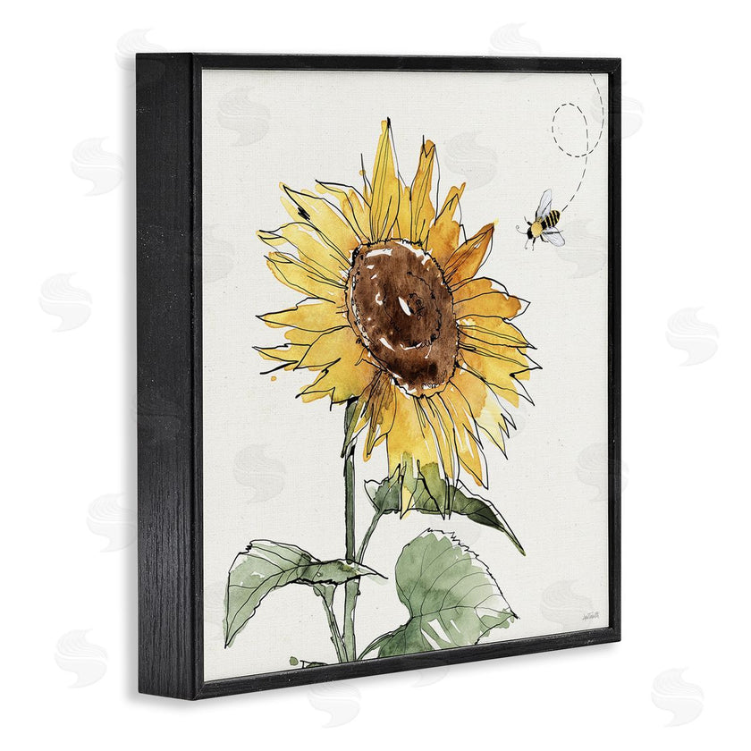 Anne Tavoletti | Cheerful Sunflower Buzzing Bee