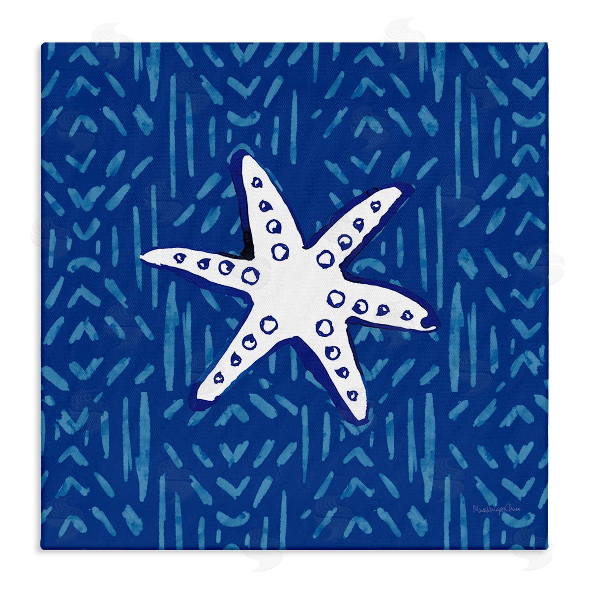Mercedes Lopez Charro Bold Starfish Coastal Beach Life Stretched Canvas Wall Art Print