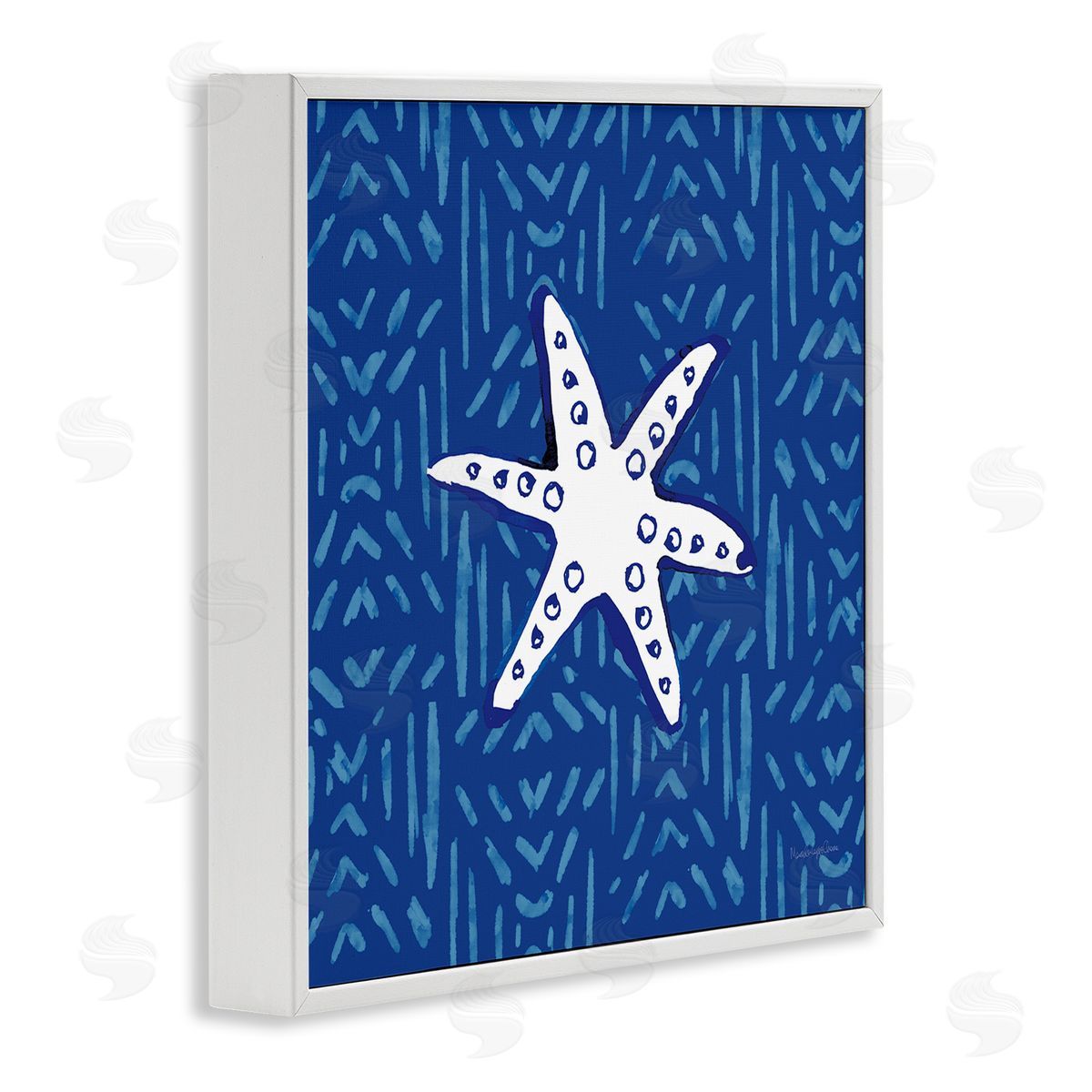 Mercedes Lopez Charro Bold Starfish Coastal Beach Life White Framed Glicee Wall Art Print