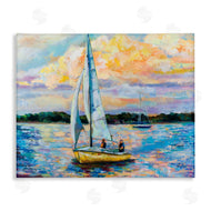 Jeanette Vertentes | Vivid Nautical Sailboat Landscape
