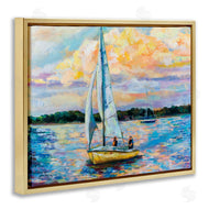 Jeanette Vertentes | Vivid Nautical Sailboat Landscape