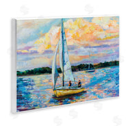 Jeanette Vertentes | Vivid Nautical Sailboat Landscape