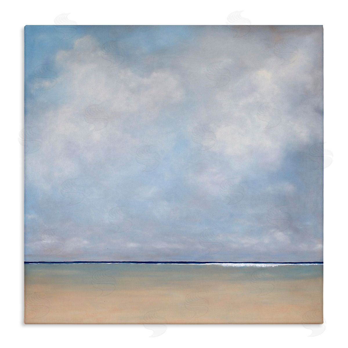 Catherine Andersen Abstract Beach Clouds Ocean Horizon Stretched Canvas Wall Art Print