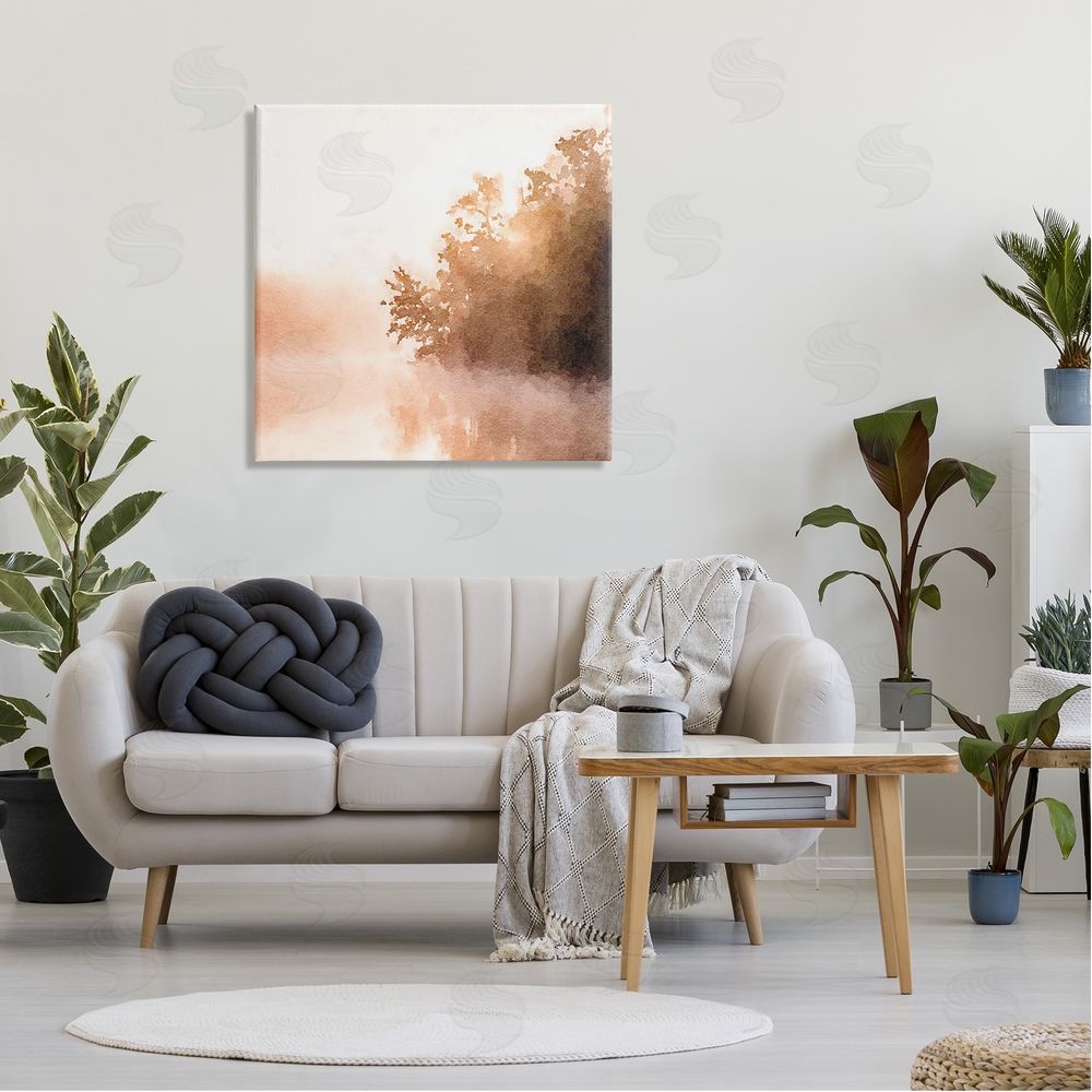 Denise Brown Overhanging Trees Sunlit Lake View  Canvas Wall Art in Room
