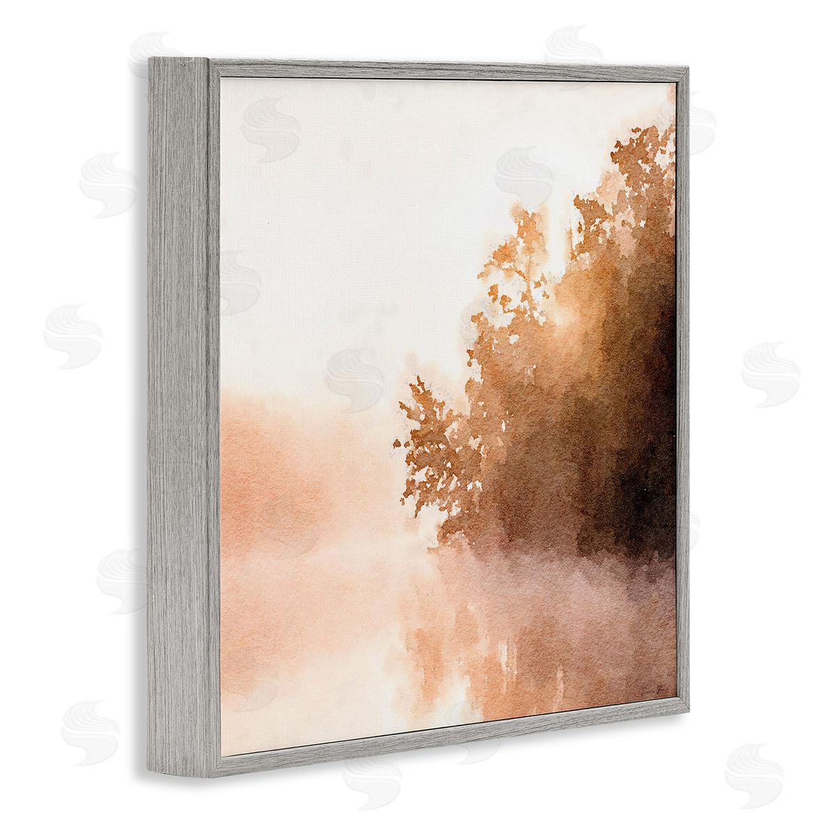 Denise Brown Overhanging Trees Sunlit Lake View  Gray Framed Glicee Wall Art Print