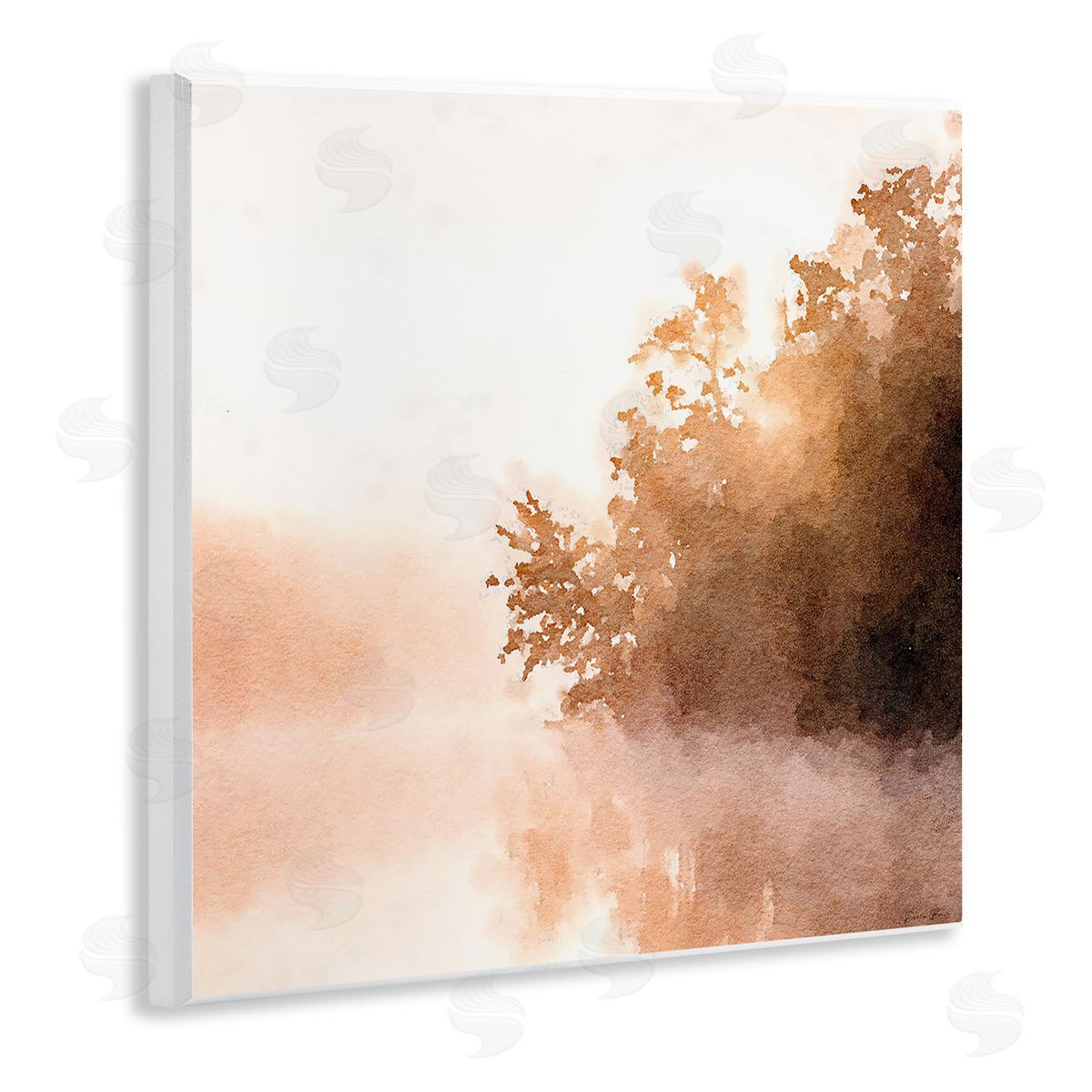 Denise Brown Overhanging Trees Sunlit Lake View  Wooden Wall Plaque Art Print