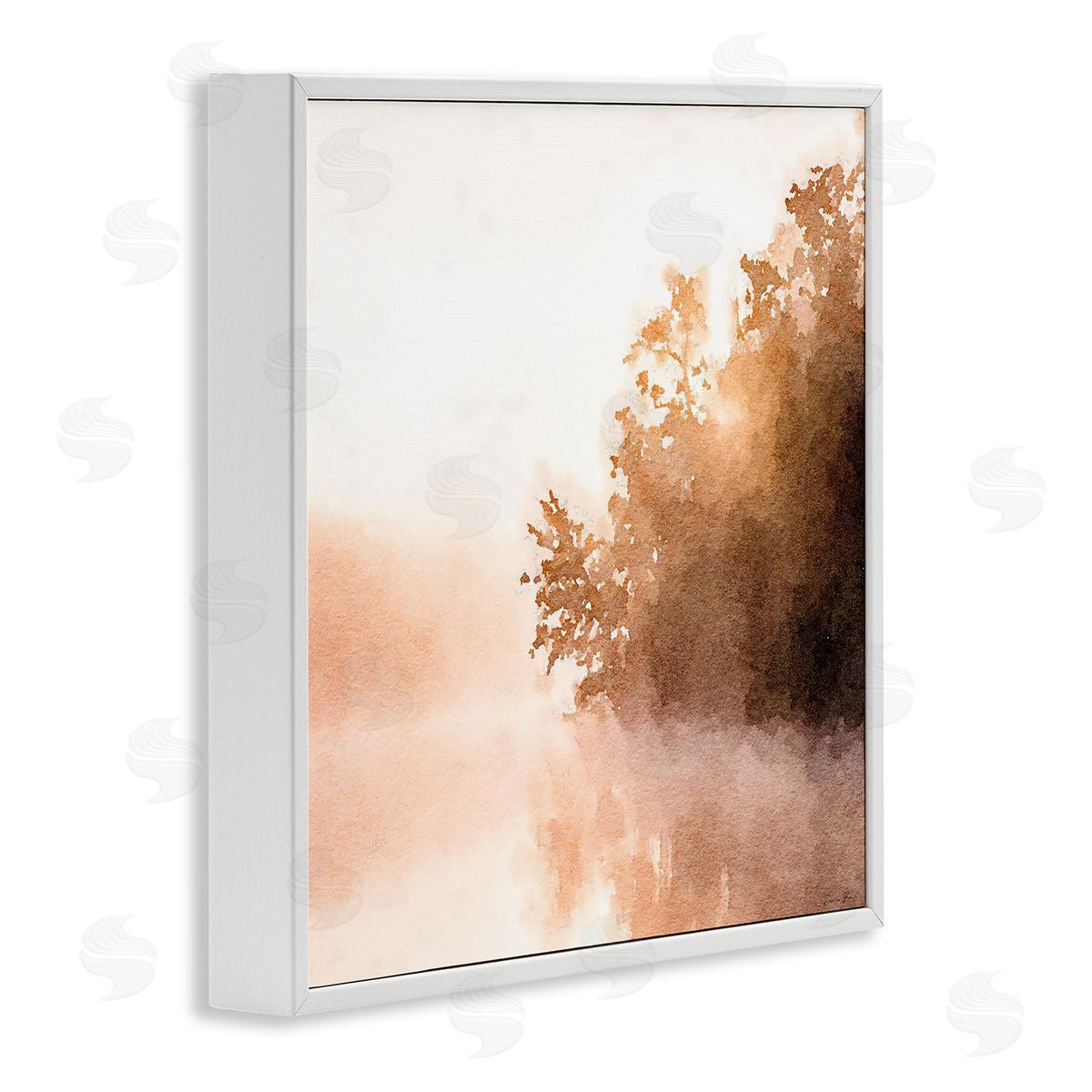 Denise Brown Overhanging Trees Sunlit Lake View  White Framed Glicee Wall Art Print