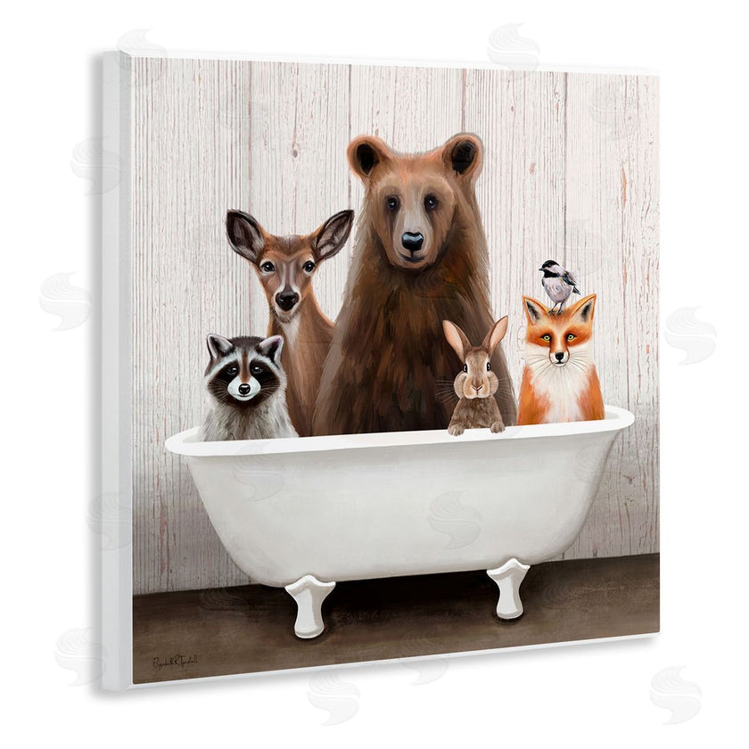 Elizabeth Tyndall | Woodland Creatures Antique Bathtub