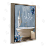 Kim Allen | Blue Floral Relax Bathroom Scene
