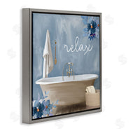 Kim Allen | Blue Floral Relax Bathroom Scene