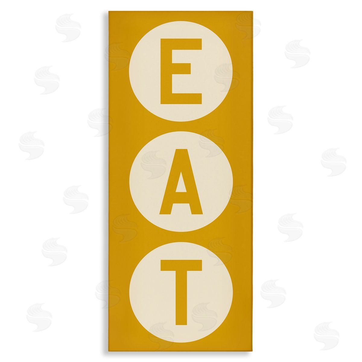 Retro Style Eat Circle Letters Sign Canvas Wall Art, Home Decor by Ryan Fowler
