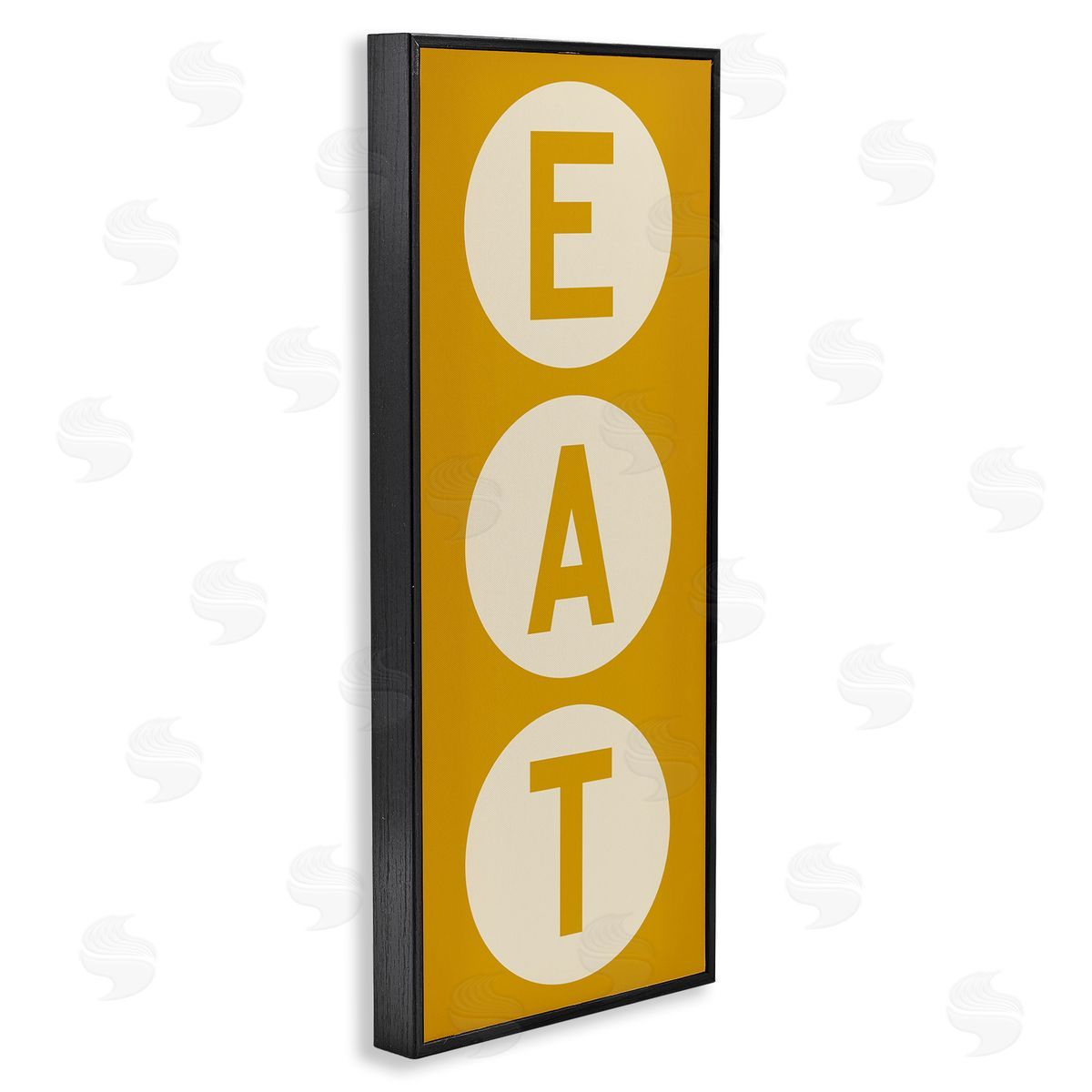 Retro Style Eat Circle Letters Sign Black Frame Print Wall Art, Home Decor by Ryan Fowler