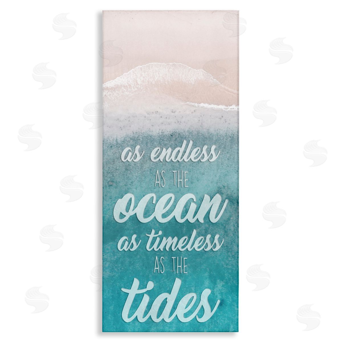 Timeless As Tides Beach Phrase Canvas Wall Art, Home Decor by Marcus Prime