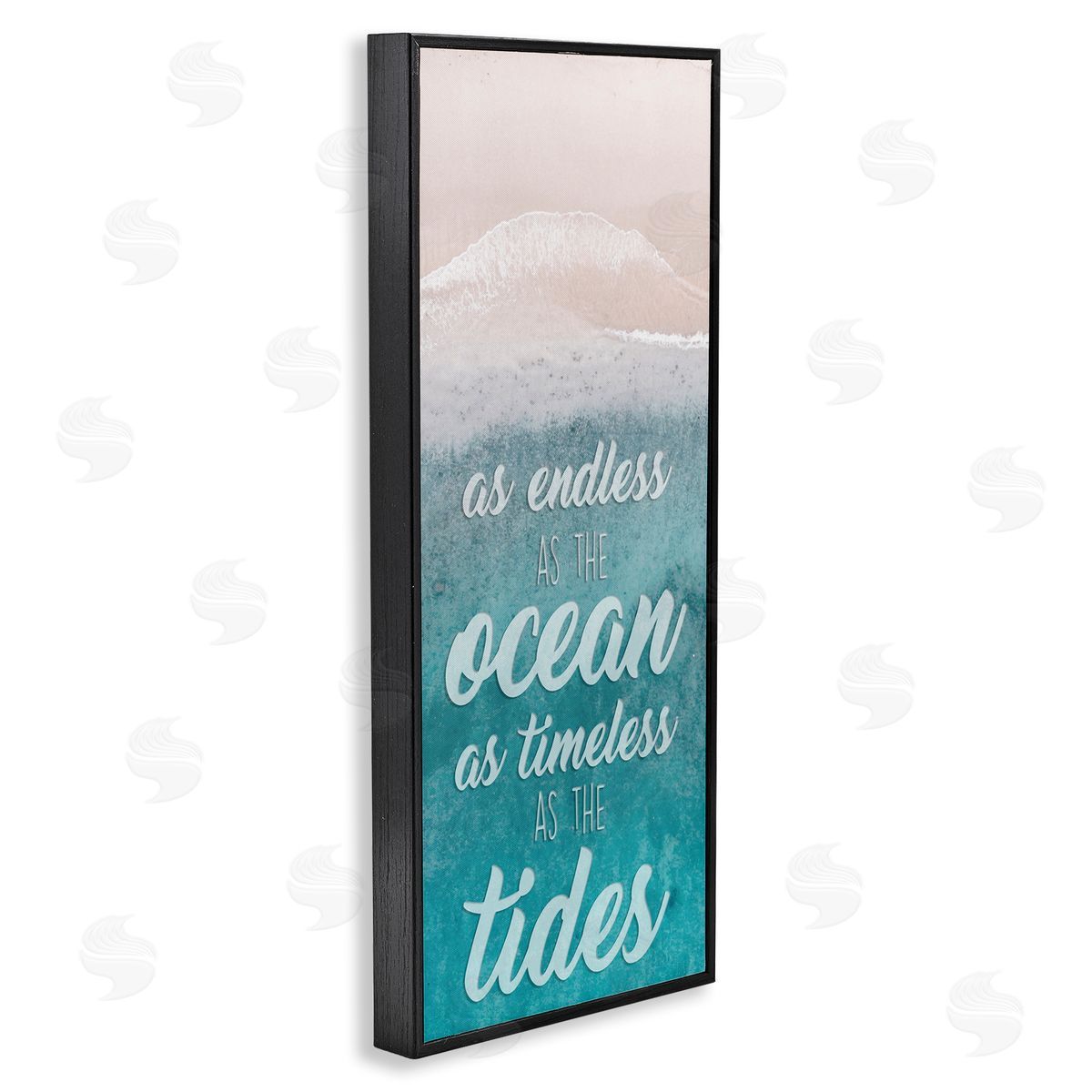 Timeless As Tides Beach Phrase Black Frame Print Wall Art, Home Decor by Marcus Prime