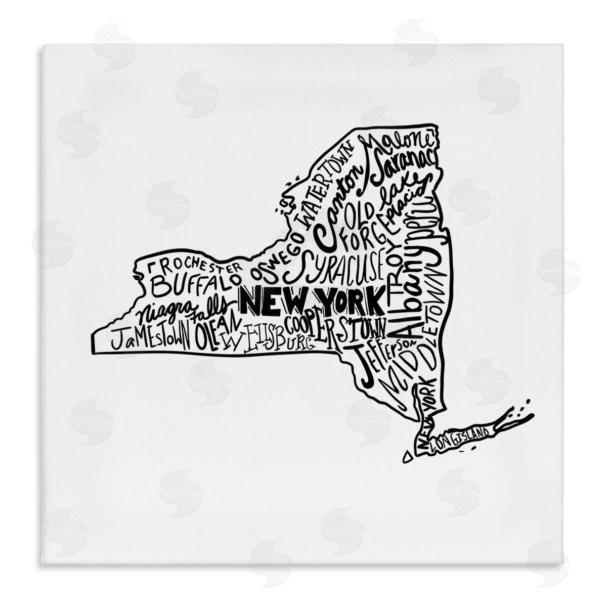 The Saturday Evening Post New York State Cities Stretched Canvas Wall Art Print