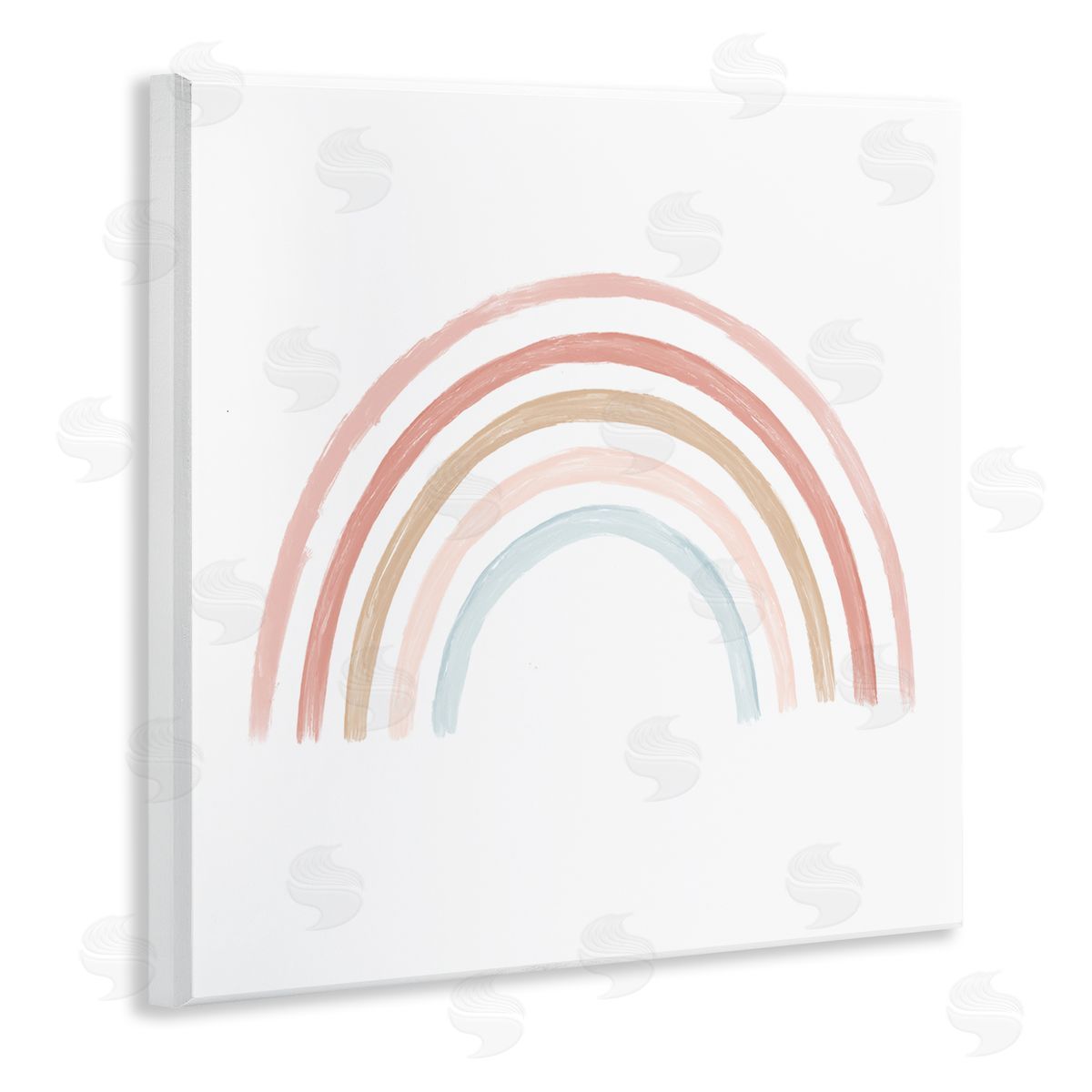 Stupell Studio Pastel Rainbow Arch Illustration Wooden Wall Plaque Art Print