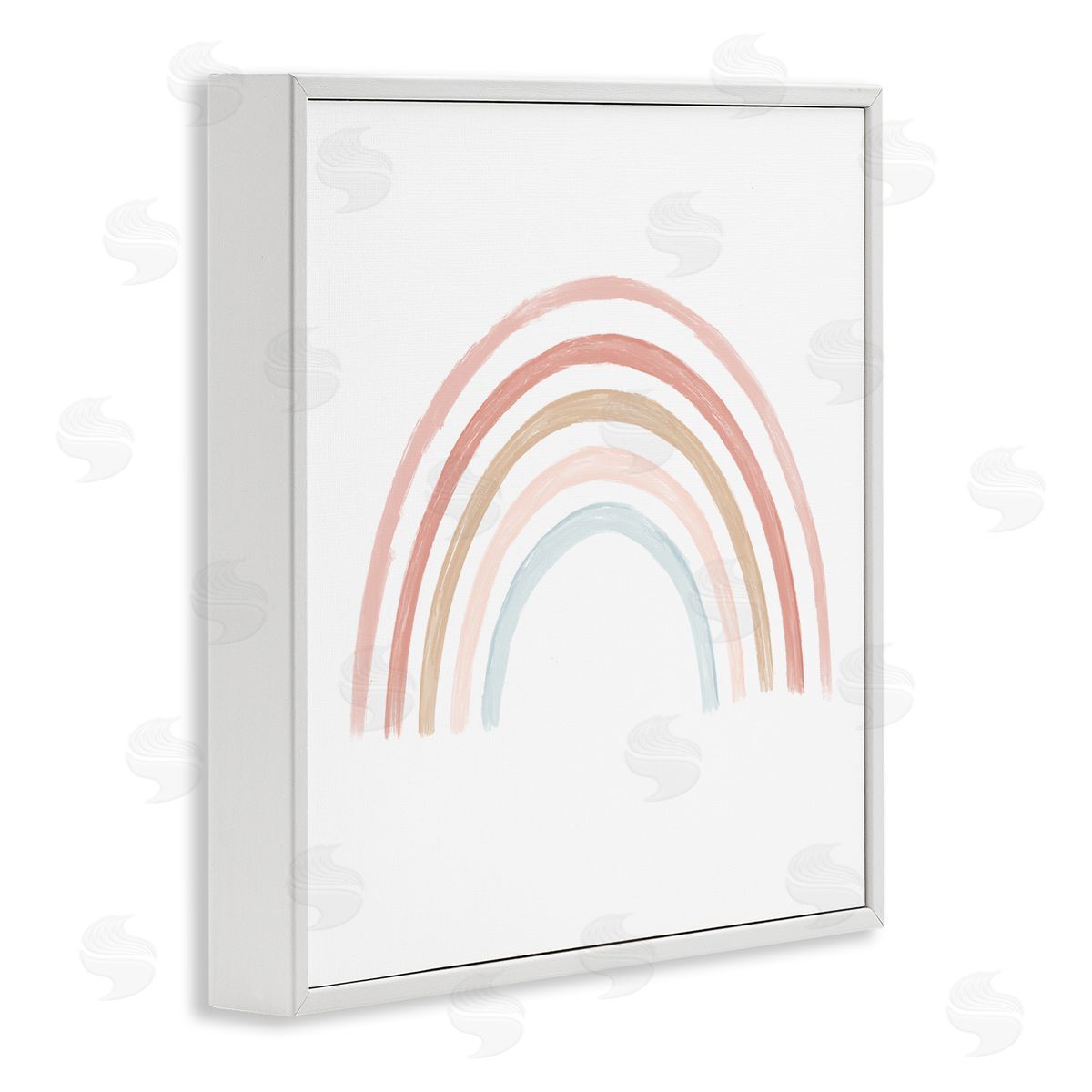 Stupell Studio Pastel Rainbow Arch Illustration White Framed Glicee Wall Art Print