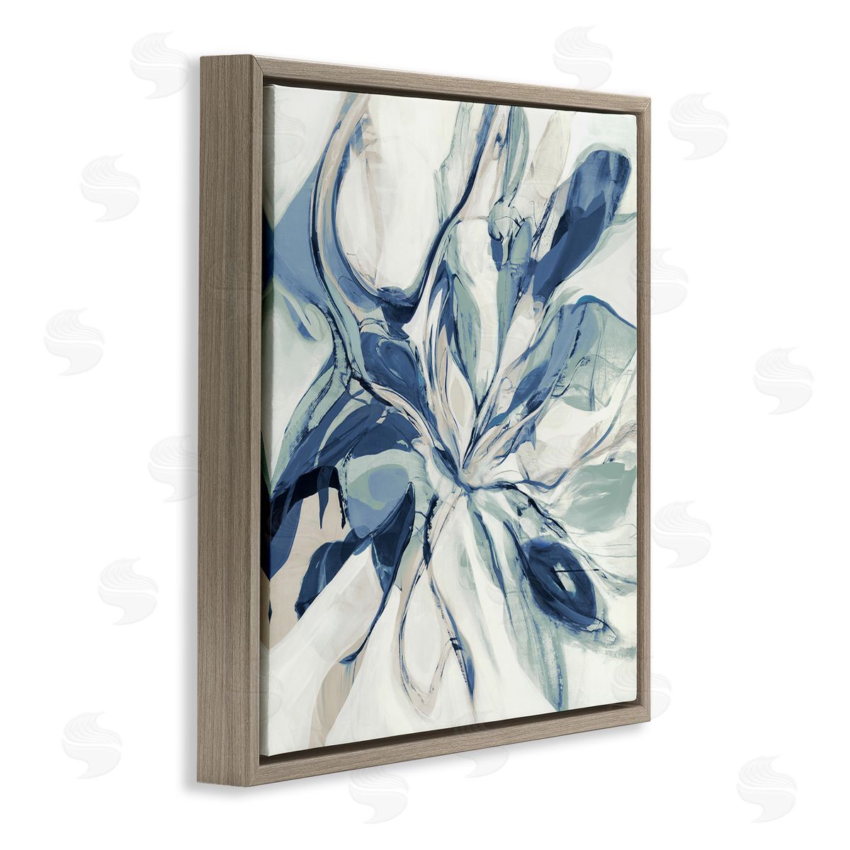 Sarah Stockstill Abstract Dreamlike Fluid Form Brown Floating Frame Canvas Wall Art Print
