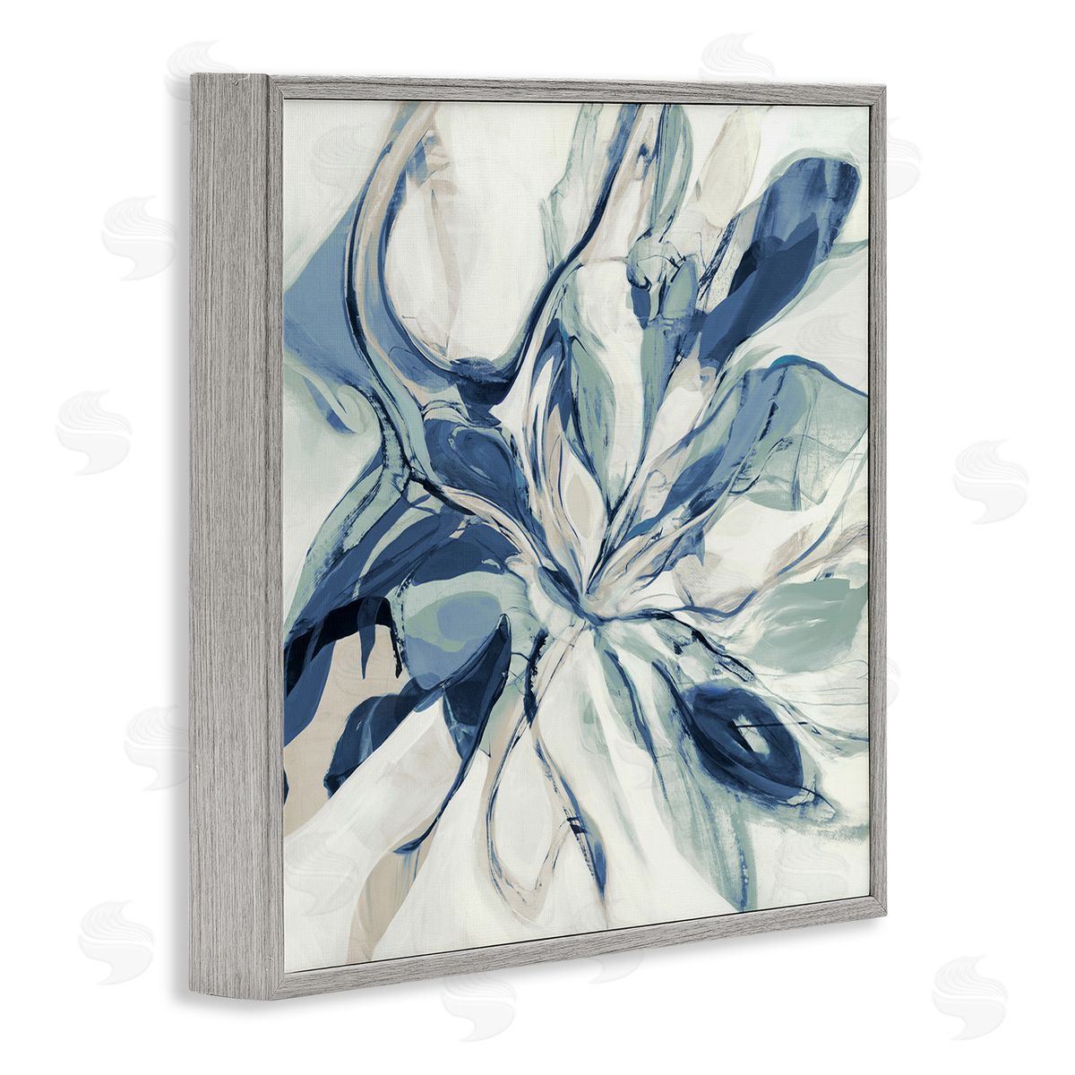 Sarah Stockstill Abstract Dreamlike Fluid Form Gray Framed Glicee Wall Art Print