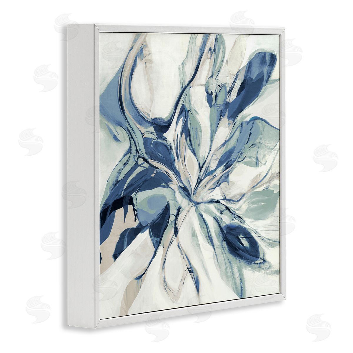 Sarah Stockstill Abstract Dreamlike Fluid Form White Framed Glicee Wall Art Print