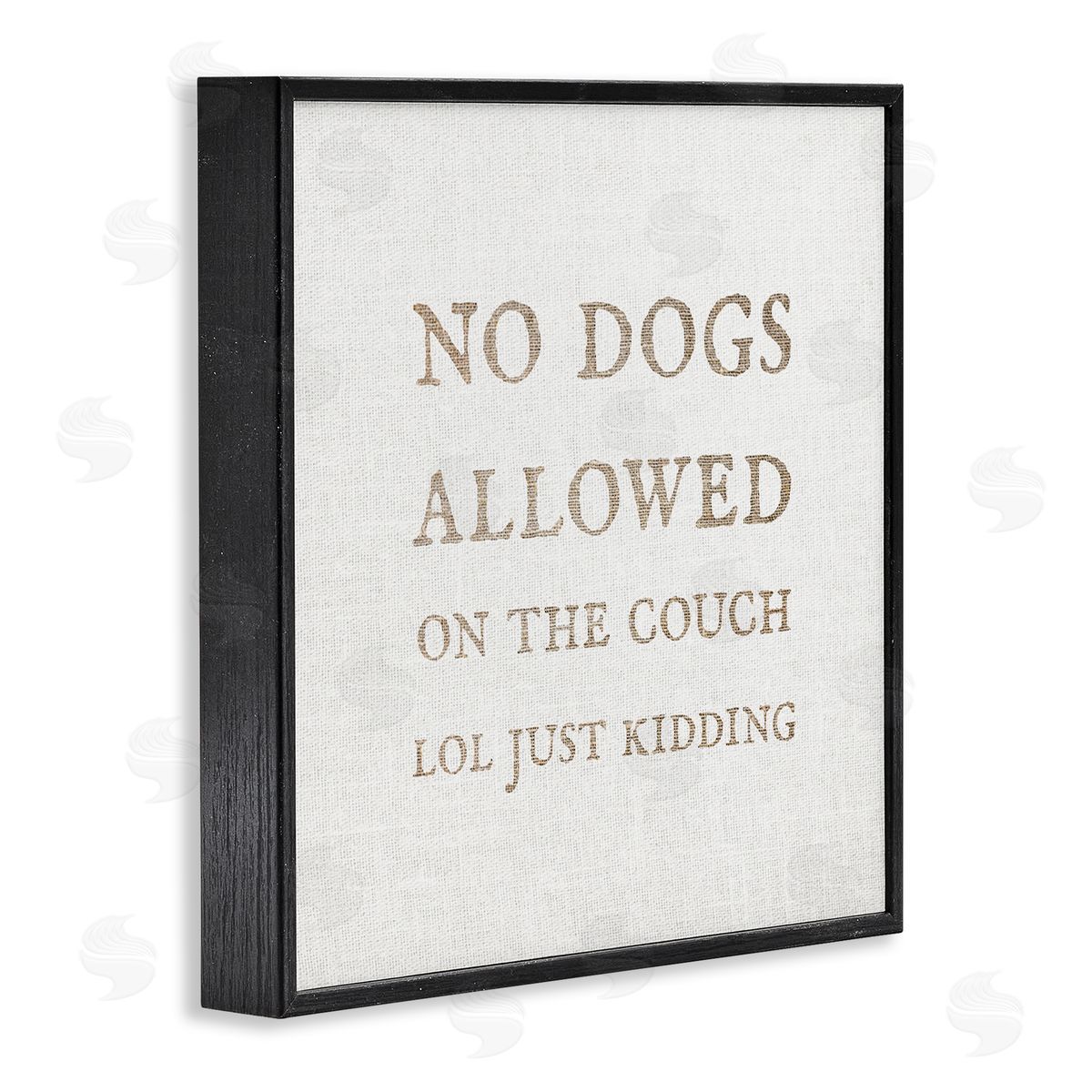 Stupell Studio No Dogs Allowed Pet Humor Black Framed Glicee Wall Art Print