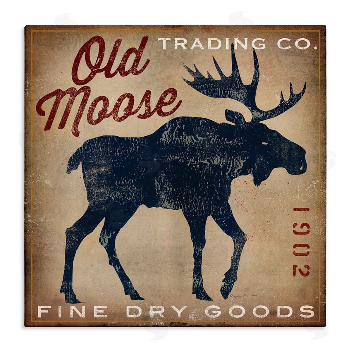 Ryan Fowler Old Moose Trading Co. Stretched Canvas Wall Art Print