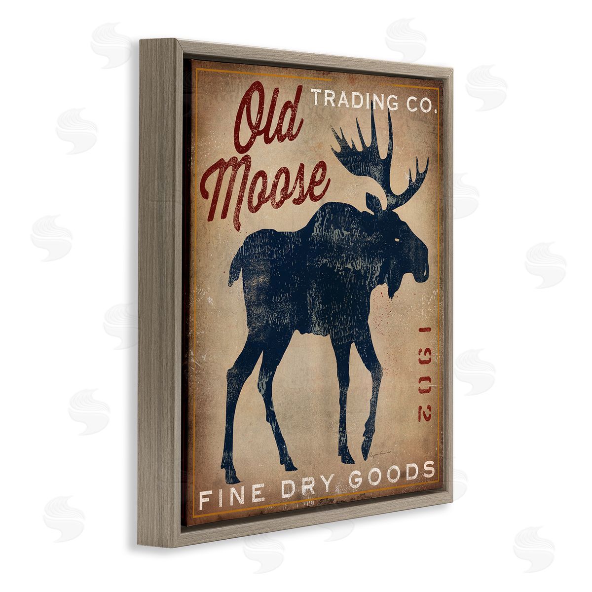 Ryan Fowler Old Moose Trading Co. Brown Floating Frame Canvas Wall Art Print