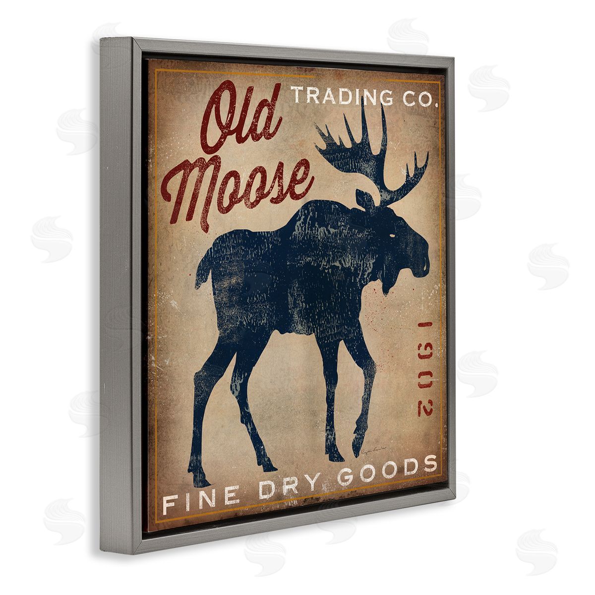 Ryan Fowler Old Moose Trading Co. Gray Floating Frame Canvas Wall Art Print