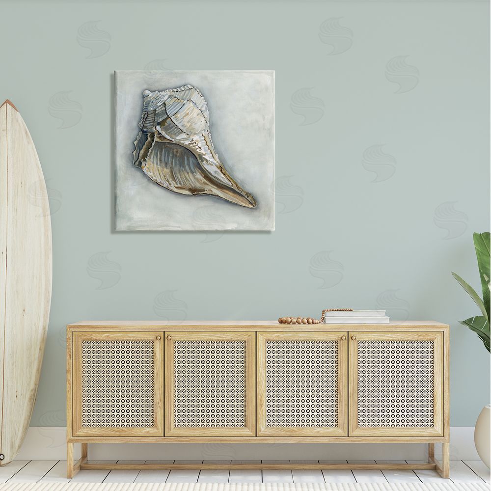 Erica Christopher Nautical Conch Shell  Canvas Wall Art in Room