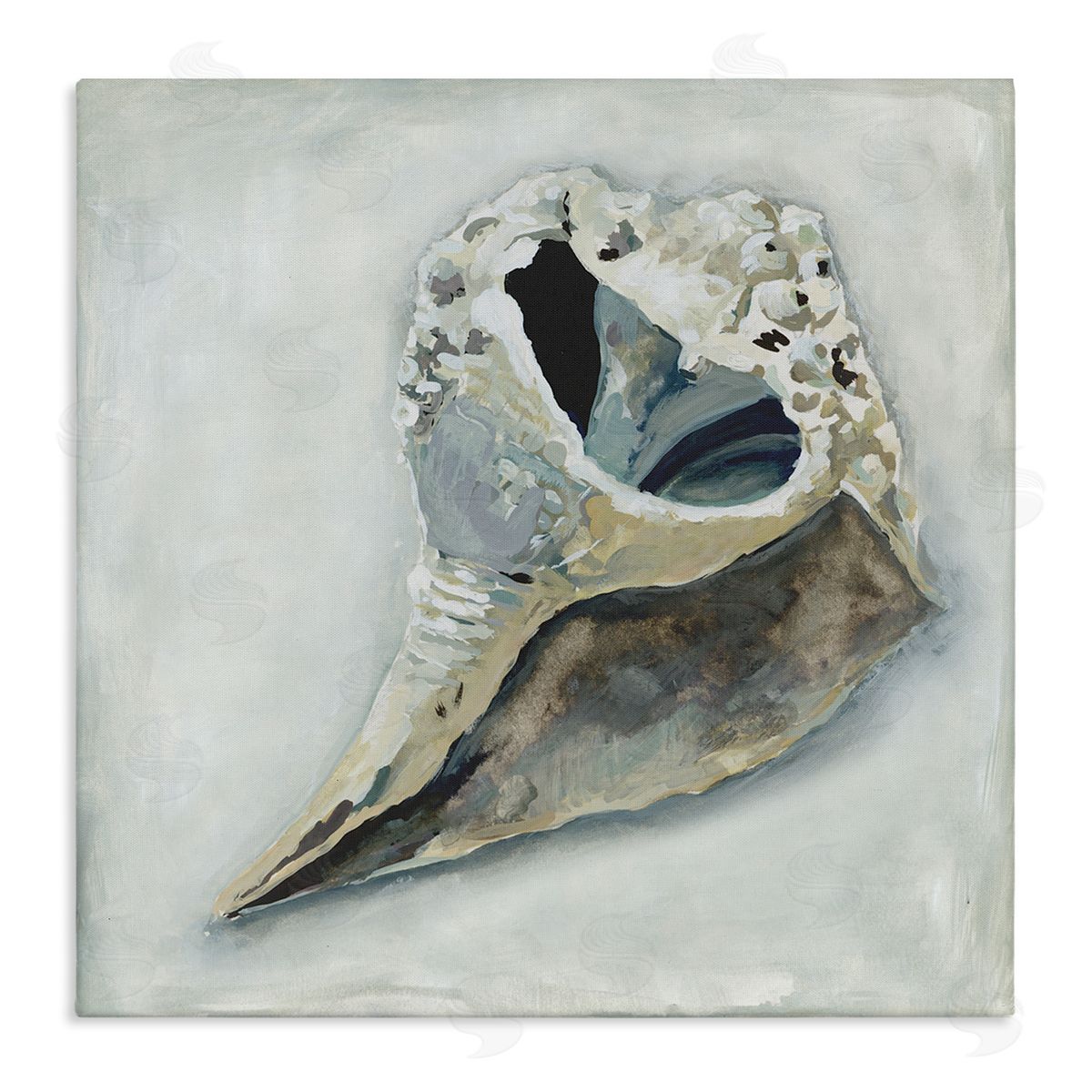 Erica Christopher Nautical Conch Seashell Stretched Canvas Wall Art Print